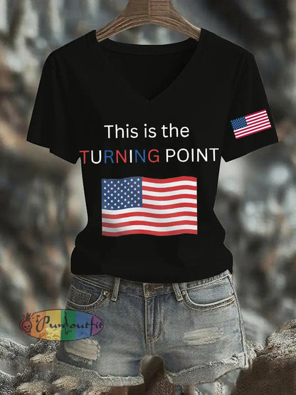 Women’s This Is The Turning Point Printed T-shirt Black / S