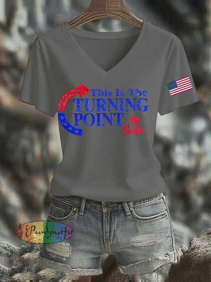 Women’s This Is The Turning Point Printed T-shirt Gray / S