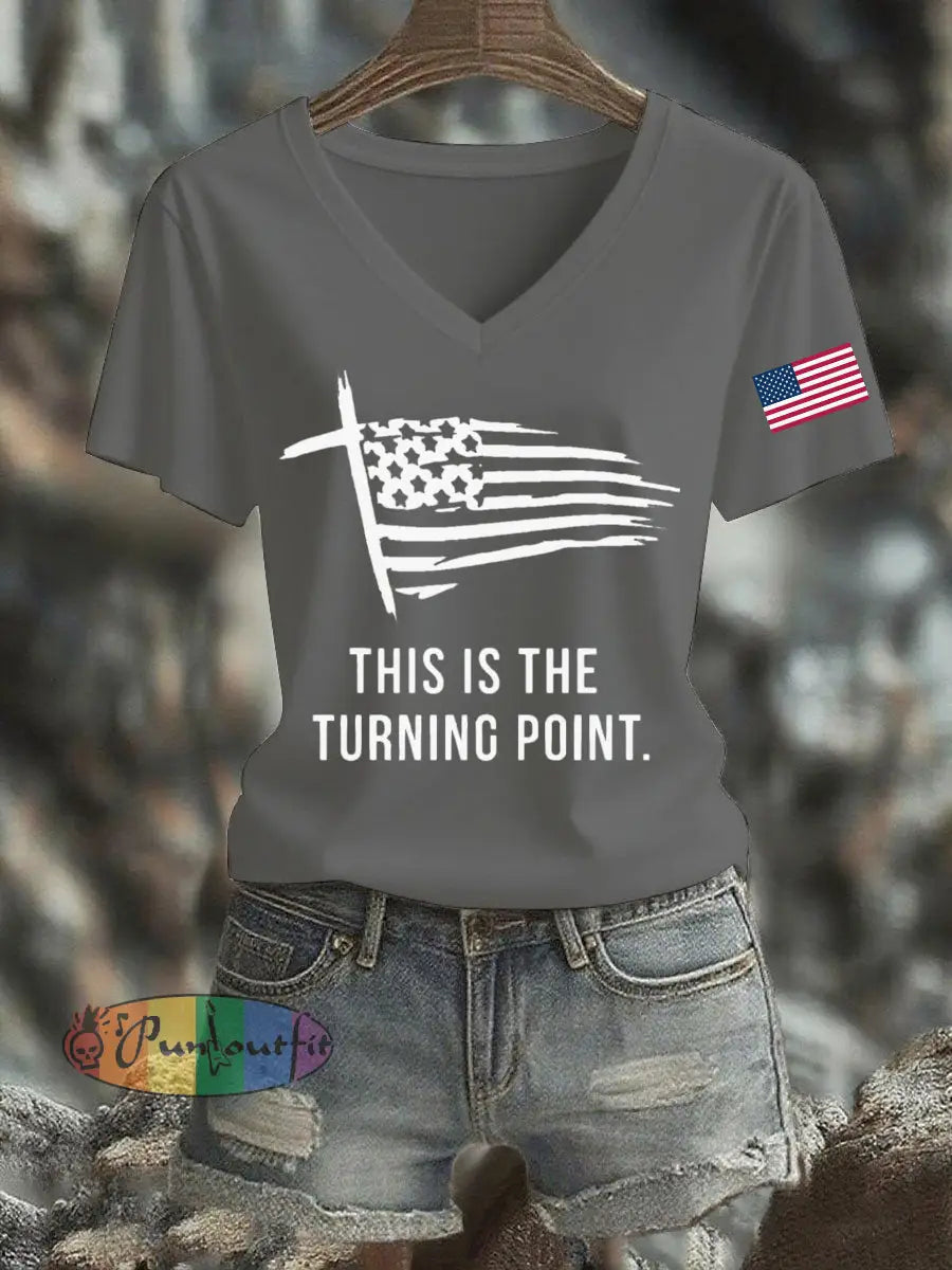Women’s This Is The Turning Point Printed T-shirt Light Gray / S
