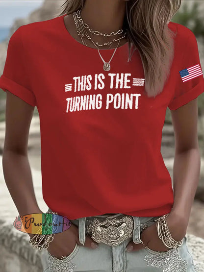 Women’s This Is The Turning Point Printed T-shirt Red / S