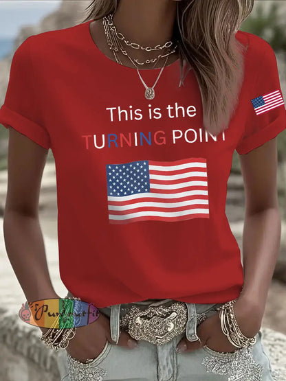 Women’s This Is The Turning Point Printed T-shirt Red / S