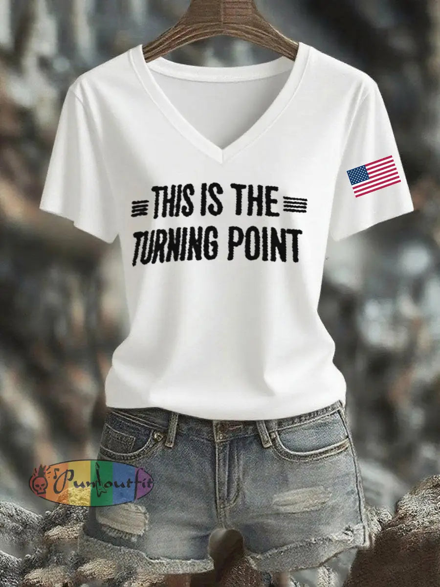 Women’s This Is The Turning Point Printed T-shirt White / S