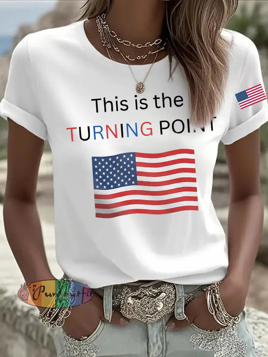Women’s This Is The Turning Point Printed T-shirt White / S