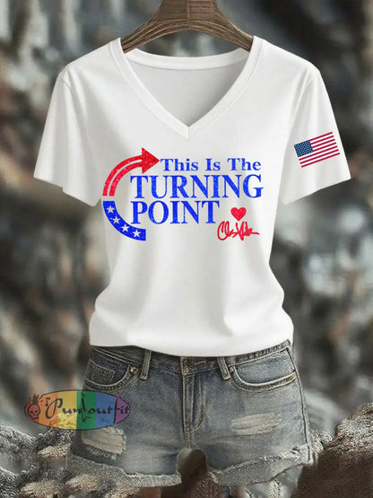 Women’s This Is The Turning Point Printed T-shirt White / S