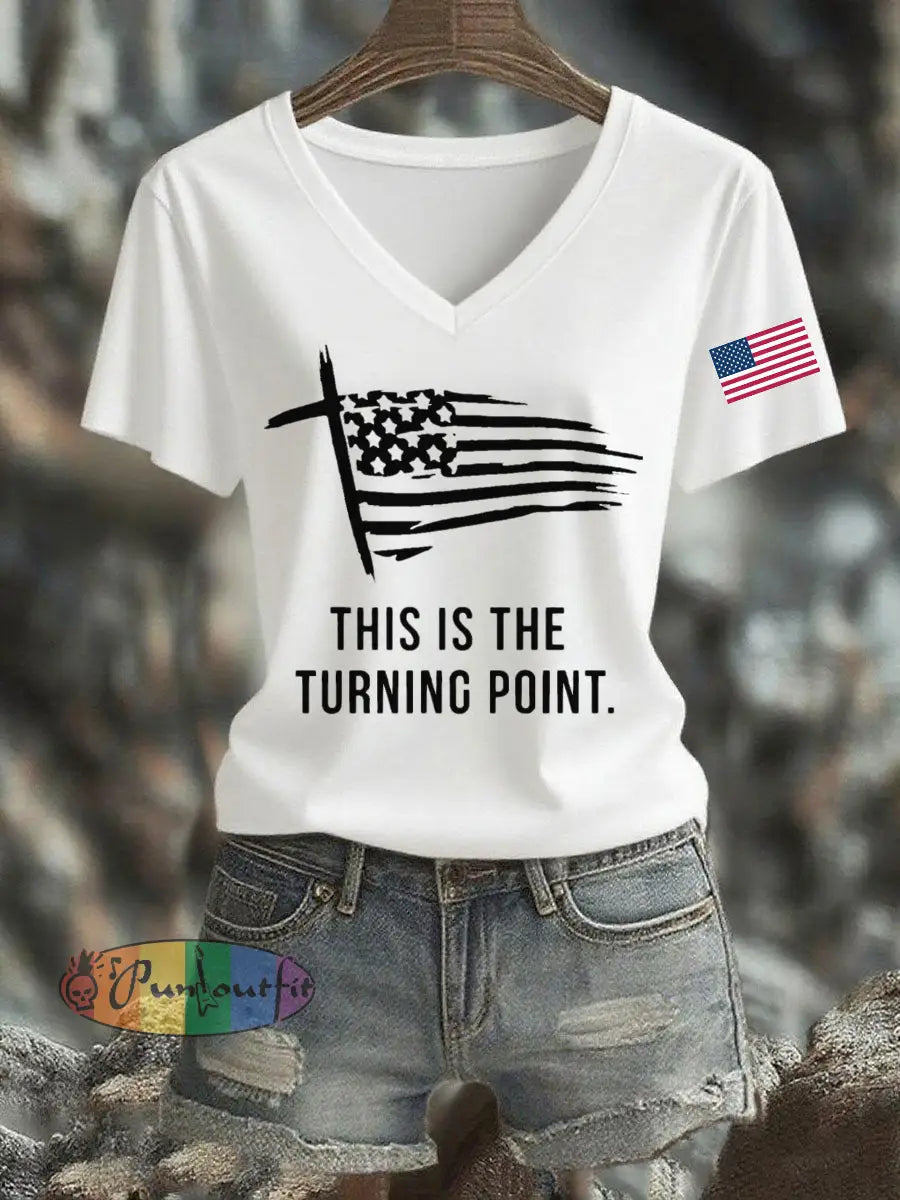 Women’s This Is The Turning Point Printed T-shirt White / S