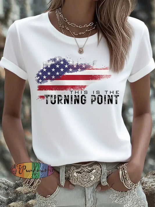Women’s This Is The Turning Point short-sleeved T-shirt White / S