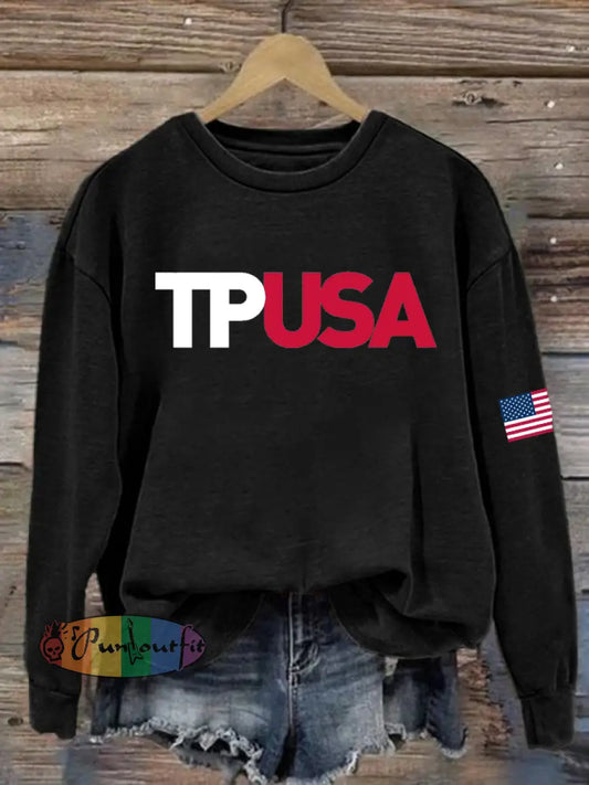 Women’s TPAUSA Printed polyester sweatshirt Black / S