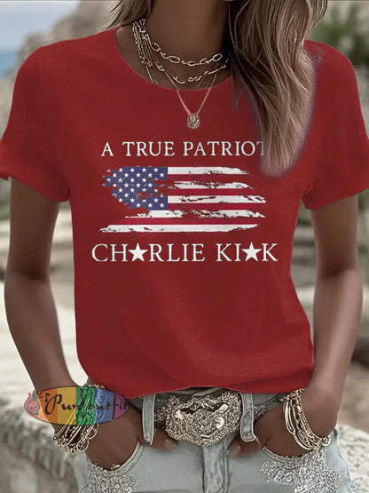 Women’s Turning Point Flag Printed T-shirt Red / S