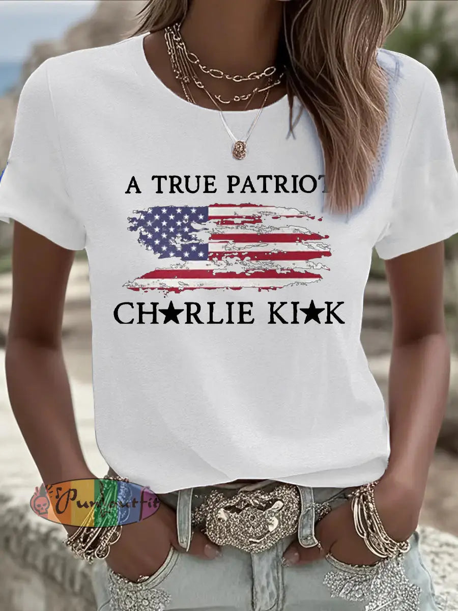 Women’s Turning Point Flag Printed T-shirt White / S