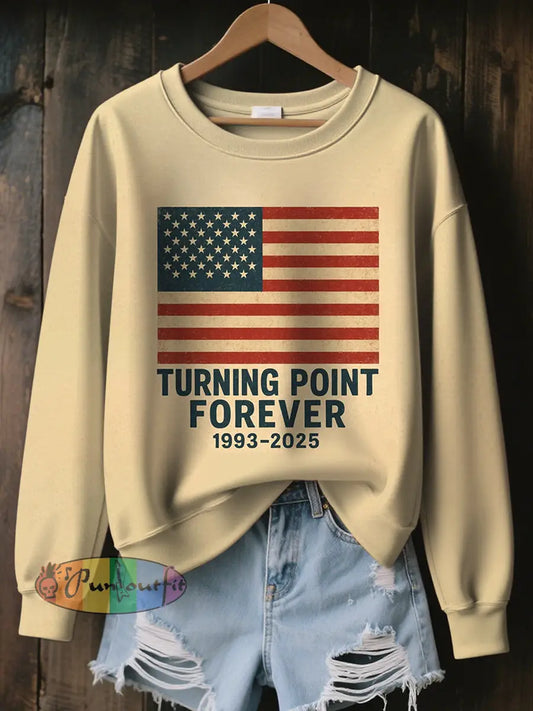 Women’s Turning Point Forever Print Sweatshirt Apricot / S