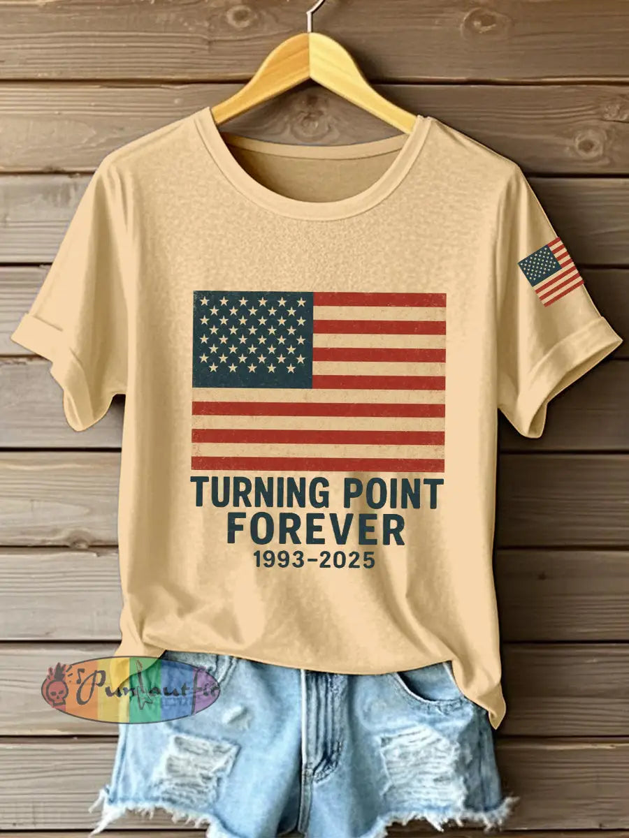 Women’s Turning Point Forever Print T-Shirt Apricot / S