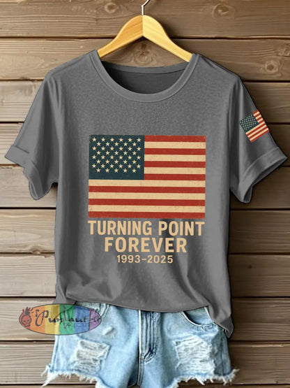 Women’s Turning Point Forever Print T-Shirt Gray / S