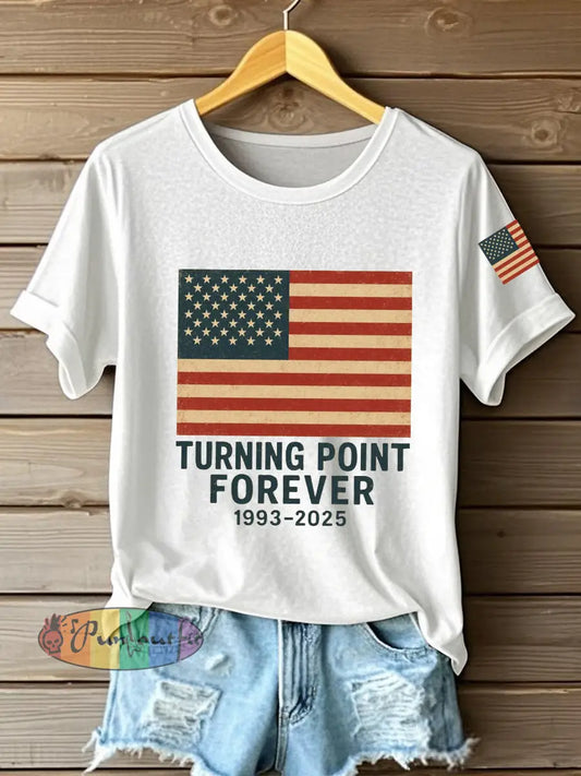 Women’s Turning Point Forever Print T-Shirt White / S