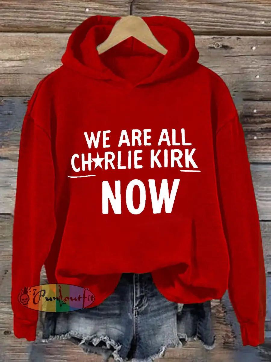 Women’s Voice of Freedom Printed Casual Hoodie Red / S