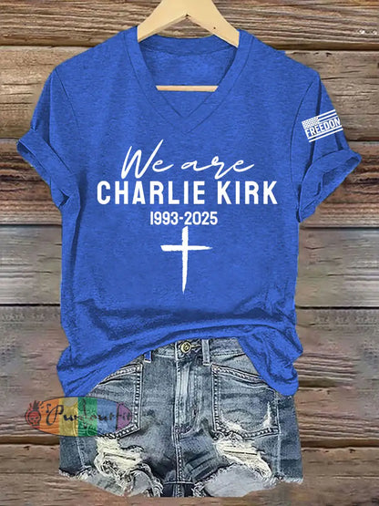 Women’s We Are All Charlie Kirk Now! R.I.P Charlie Kirk Tee Blue / S