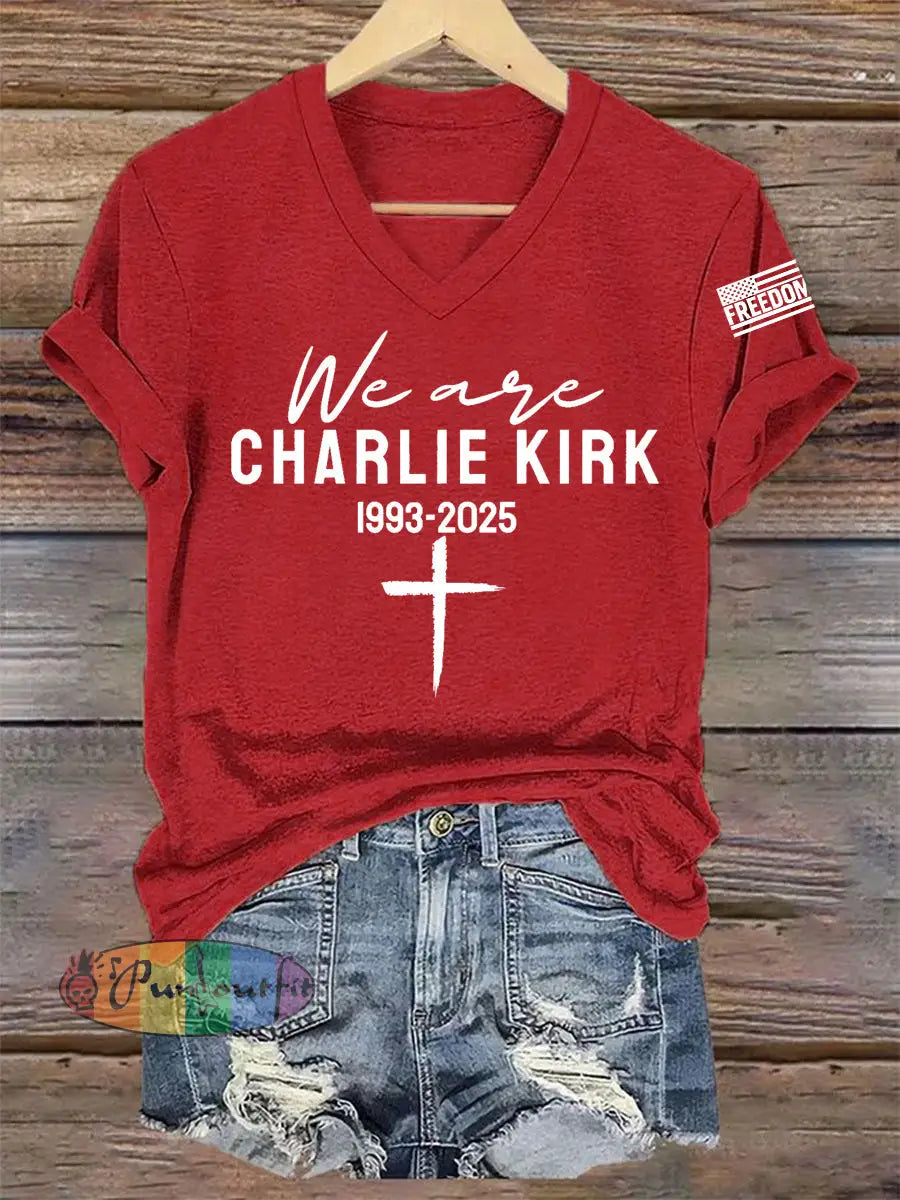 Women’s We Are All Charlie Kirk Now! R.I.P Charlie Kirk Tee Red / S