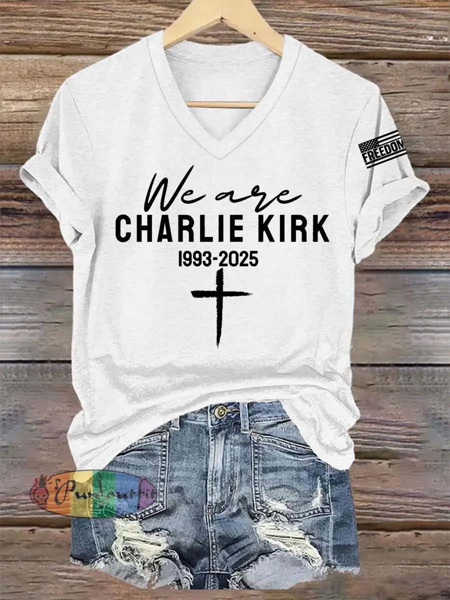 Women’s We Are All Charlie Kirk Now! R.I.P Charlie Kirk Tee White / S